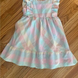 Pastel Plaid Kids Dress